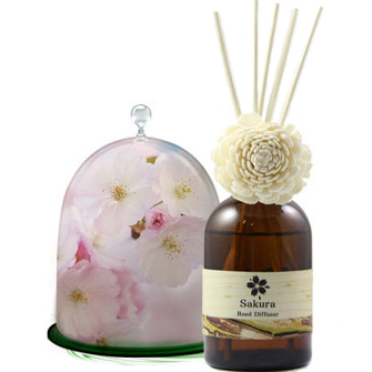 Ароматический Тайский диффузор с палочками Сакура Reed Diffuser Sakura Phutawan 50 мл.MADE IN THAILAND