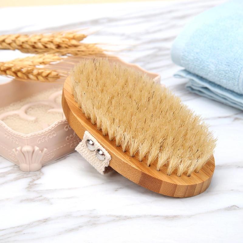 Тайская антицеллюлитная щетка для тела Phutawan Bath Accessories Wooden Back & Body Brush. таиланд