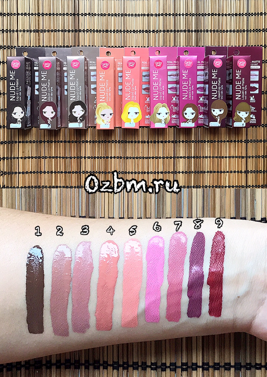 Тайская устойчивая матирующая помада в стиле Нюд Cathy Doll Nude Me Liquid Lip Matte 4 гр.