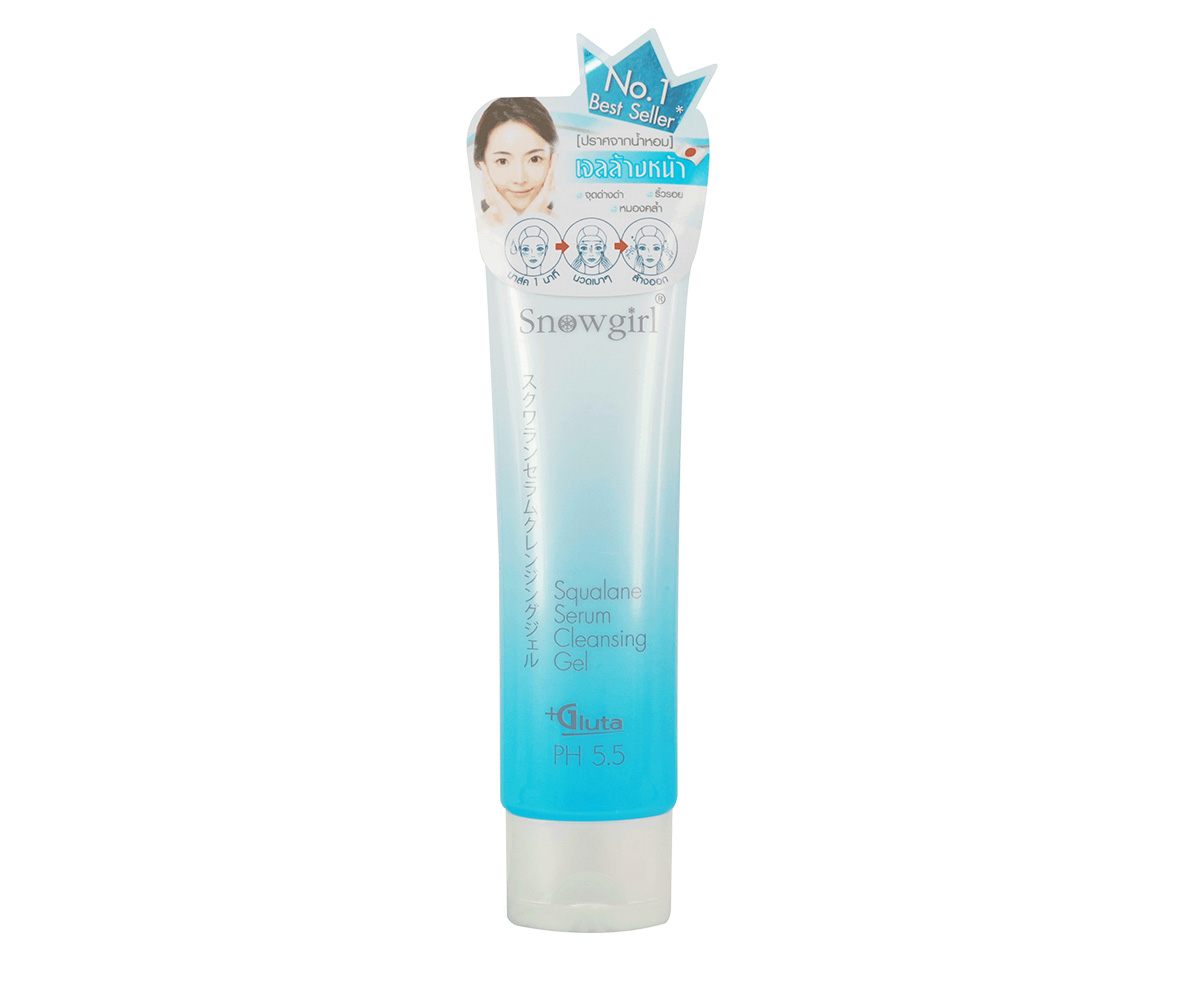 Тайский очищающий гель-сыворотка со Скваленом от Snowgirl Squalane Serum Cleansing Gel 60 мл. СЫВОРОТКА ИЗ ТАИЛАНДА