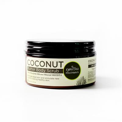 Тайский органический Кокосовый скраб - батер для тела Phutawan Coconut Butter Body Scrub 240 гр. ТАЙЛАНД